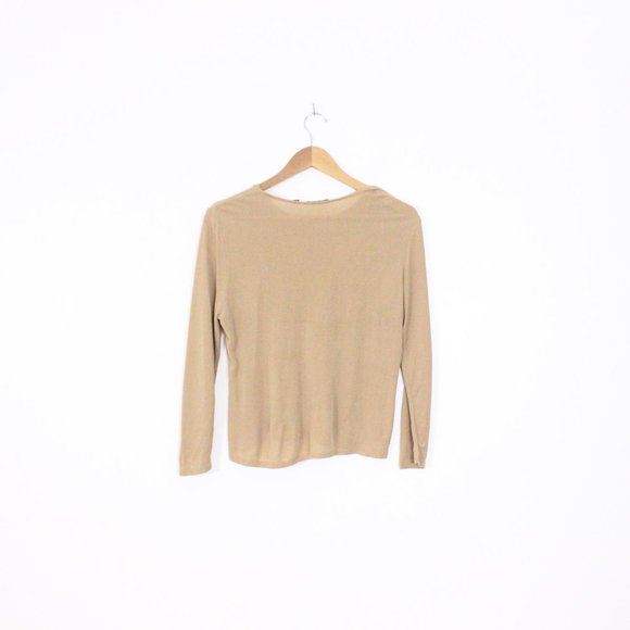 *Anne Klein Tan Sheer Long Sleeve - Picture 7 of 7